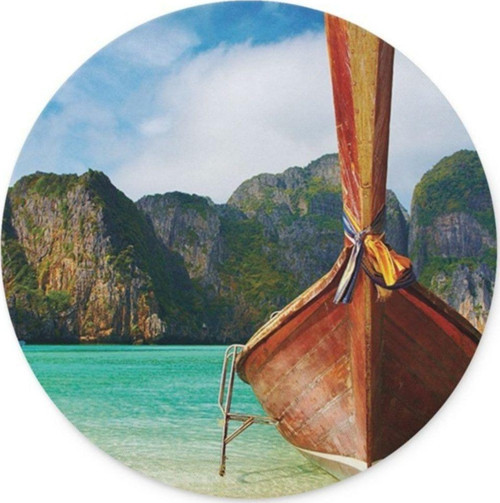 Kumsaldaki Kayık Yuvarlak Mouse Pad