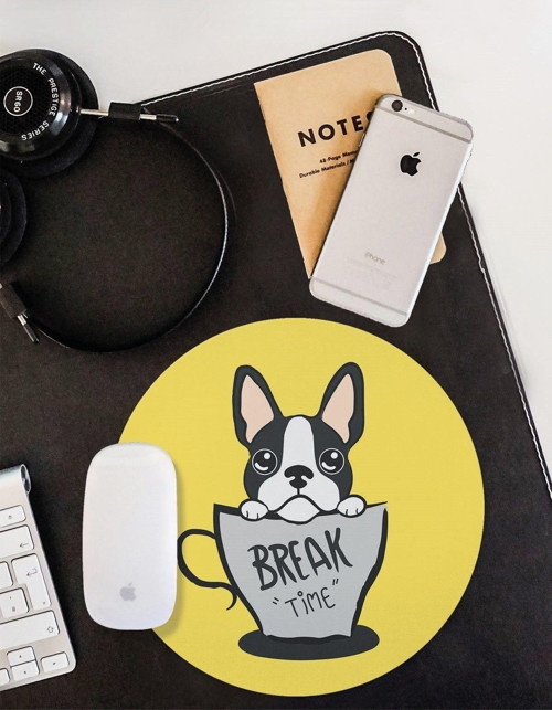 Kahve Molası Yuvarlak Mouse Pad
