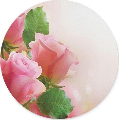 Güllü Yuvarlak Mouse Pad