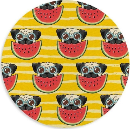 Kapur Seven Pug Yuvarlak Mouse Pad