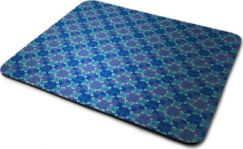 Mavi Çiçek Desenli Mouse Pad