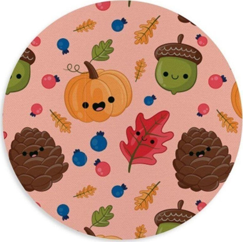 Kawaii Kozalak Bal Kabağı Yuvarlak Mouse Pad