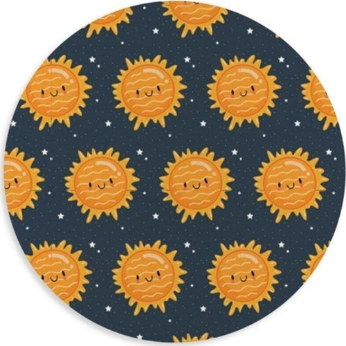 Güneş Desenli Yuvarlak Mouse Pad