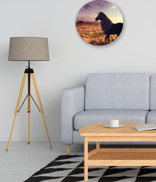 Unicorn Yuvarlak Tasarım Mdf Tablo