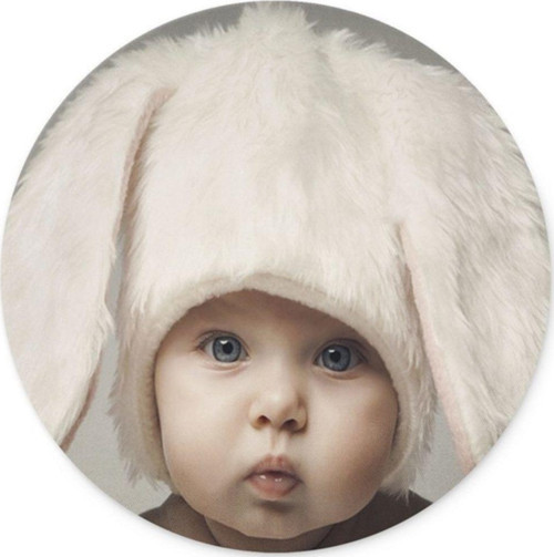 Tavşan Bebek Yuvarlak Mouse Pad