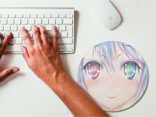 Anime Kız Yuvarlak Mouse Pad