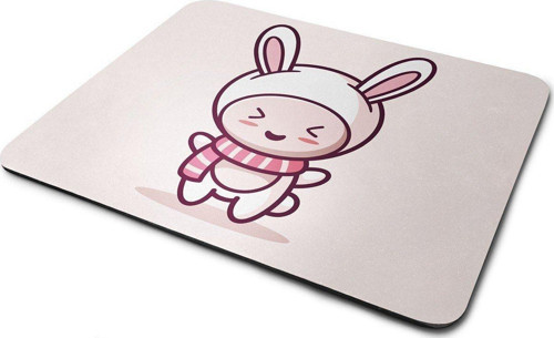 Kawaii Tavşan Bebek Dikdörtgen Kaymaz Taban Mouse Pad