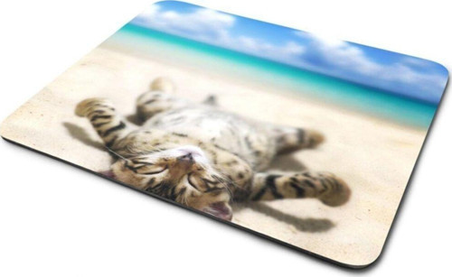 Güneşlenen Kedi Mouse Pad