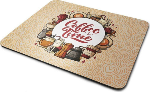 Kahve Zamanı Dikdörtgen Kaymaz Taban Mouse Pad