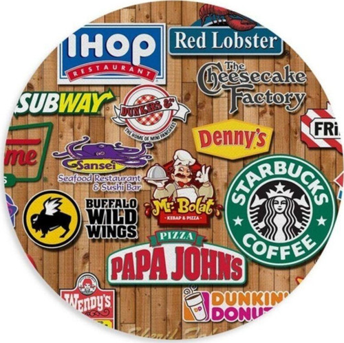 Restaurant Çıkartmalar Yuvarlak Mouse Pad