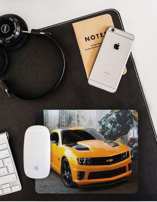 Sarı Spor Araba Mouse Pad