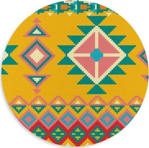 Aztek Desenli Yuvarlak Mouse Pad