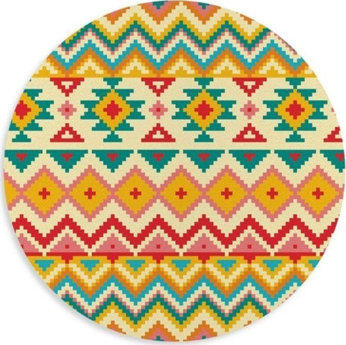 Aztek Desenli Yuvarlak Mouse Pad