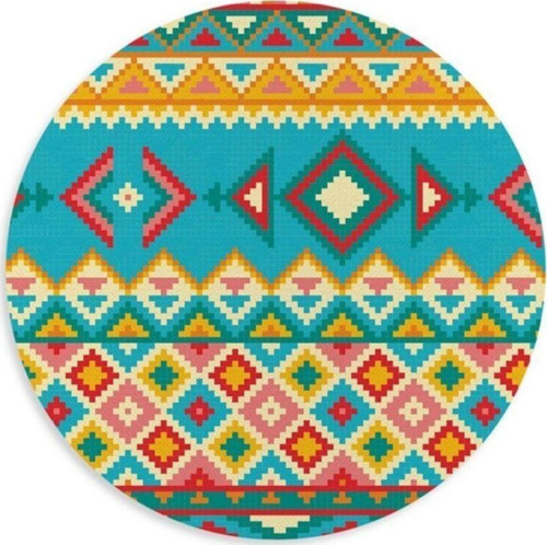 Aztek Desenli Yuvarlak Mouse Pad