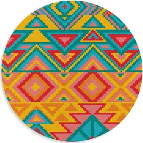 Aztek Desenli Yuvarlak Mouse Pad