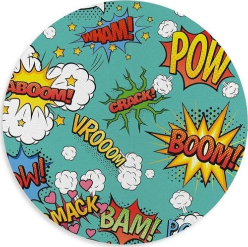 Pop Art Desenli Yuvarlak Mouse Pad