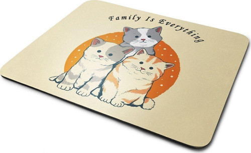 Aile Herşeydir Kedi Aile Dikdörtgen Mouse Pad