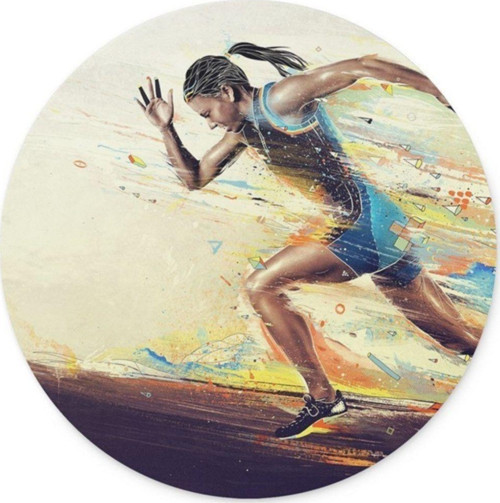 Koşucu Yuvarlak Mouse Pad