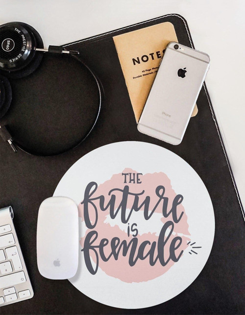 Gelecek Kadınların Yuvarlak Kaymaz Taban Mouse Pad
