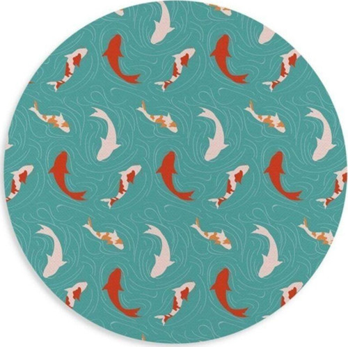 Balık Desenli Yuvarlak Mouse Pad