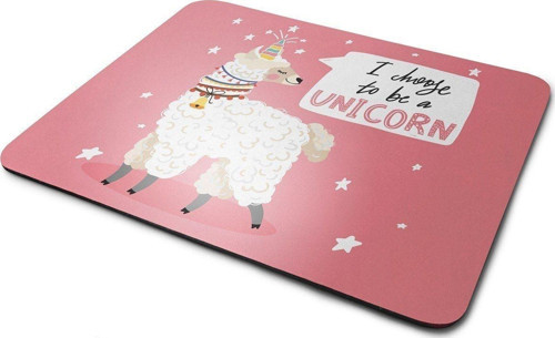 Unicorn Olmayı Seçtim Lama Desenli Dikdörtgen Mouse Pad
