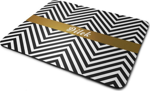Isimli Geometrik Tasarım Kaymaz Taban Dikdörtgen Mouse Pad