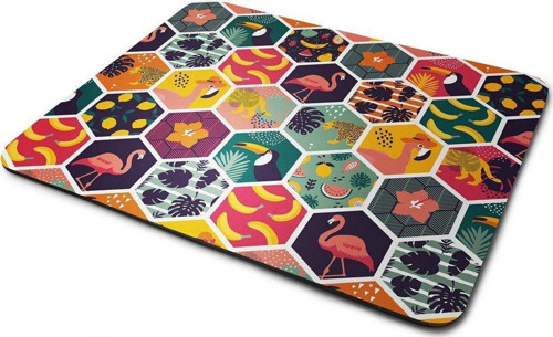Tropikal Desenli Dikdörtgen Mouse Pad