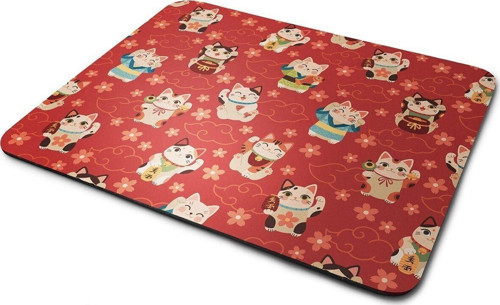 Şans Kedileri Maneki Neko Dikdörtgen Kaymaz Taban Mouse Pad