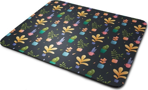 Kaktüs Desenli Dikdörtgen Kaymaz Taban Mouse Pad