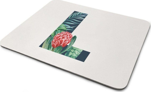 Tropikal Desenli L Harfli Mouse Pad