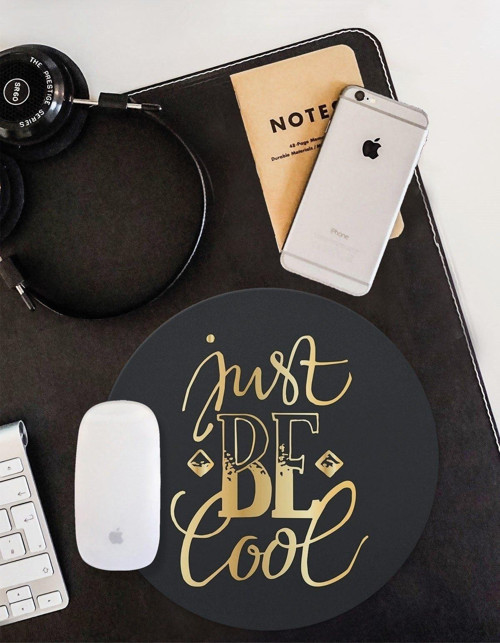 Sadece Cool Ol Yuvarlak Kaymaz Taban Mouse Pad