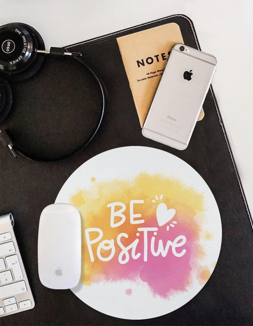 Pozitif Ol Yuvarlak Kaymaz Taban Mouse Pad