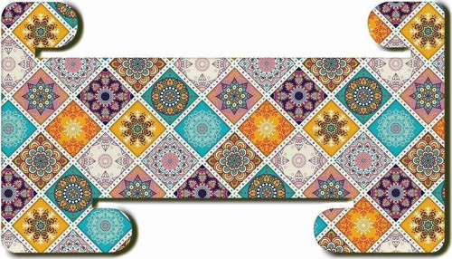 Etnik Desenli Mdf Yatay Ve Dikey Baskılı Tablet Tutucu Stand
