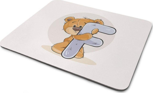 Ayıcık Desenli F Harfli Mouse Pad