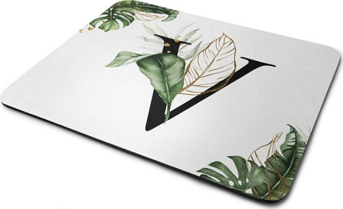 Tropik Desenli V Harfli Kaymaz Taban Dikdörtgen Mouse Pad