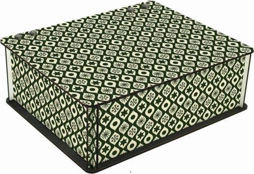 Yılbaşı Özel Desenli 6 Bölmeli Ahşap Çay Kahve Saklama Kutusu