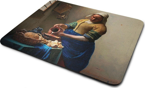 Johannes Vermeer Sütçü Kız Dikdörtgen Kaymaz Taban Mouse Pad