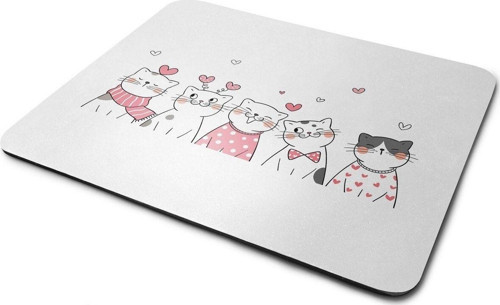 Kedili Dikdörtgen Kaymaz Taban Mouse Pad