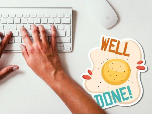 Well Done Yumurta Şeklinde Özel Tasarım Mouse Pad