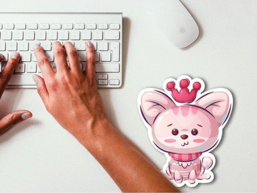 Kawaii Prenses Köpek Şeklinde Özel Tasarım Mouse Pad