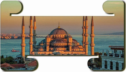 Sultanahmet Camii Mdf Yatay Ve Dikey Baskılı Tablet Standı