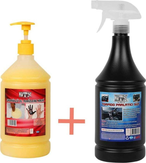 Granüllü El Temizleme Yağ Sök. Kremi 1 Kg & Torpido Parlatıcı Süt 500 Ml