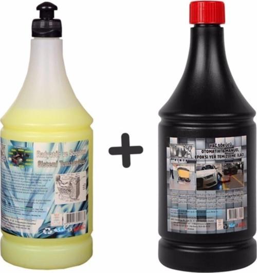Oto Kalorifer Ve Petek Temizleme Ilacı (Solventli) 1 Lt & Epoksi Yer,Zemin Temizleme Deterjanı 1 Lt