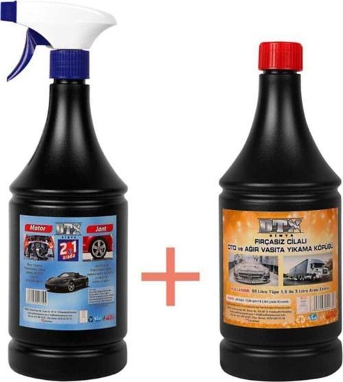 Yağ Sök.Motor Jant Temizleme Ilacı Konsantre 1/5 1 Lt & Oto, Motor Ve Tır Yıkama Şampuanı 1 Lt