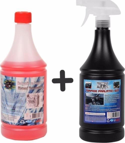 Oto Kalorifer Ve Petek Temizleme Ilacı (Solventli) 1 Lt & Oto Torpido Parlatıcı Süt 500 Ml