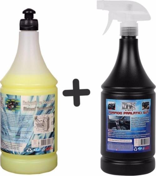 Oto Kalorifer Ve Petek Temizleme Ilacı (Solventli) 1 Lt & Oto Torpido Parlatıcı Süt 500 Ml