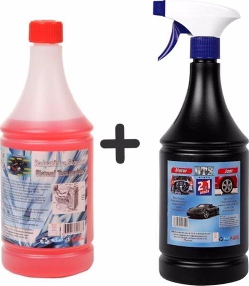 Oto Kalorifer Ve Petek Temizleme Ilacı (Solventli) 1Lt & Motor Ve Jant Temizleme Sıvısı 1 Lt