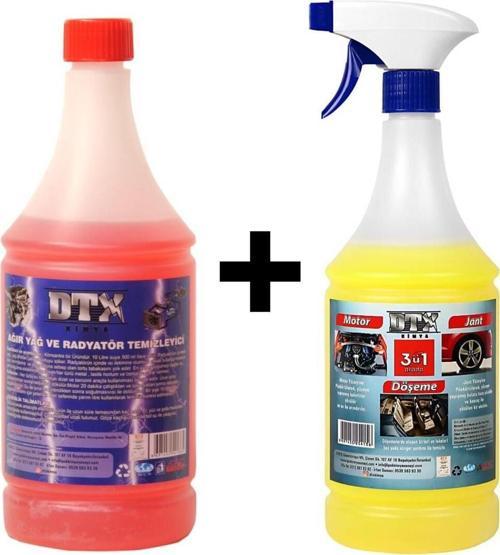Ağır Yağ Ve Radyatör Temizleme Sıvısı 1 Lt & Motor Jant Döşeme Temizleyici 1 Lt