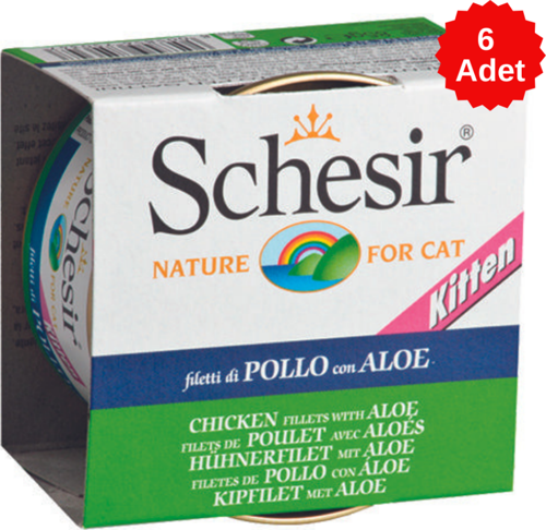 Kitten Tavuk Etli Ve Aloeveralı Yavru Kedi Konservesi 85 Gr 6 Adet