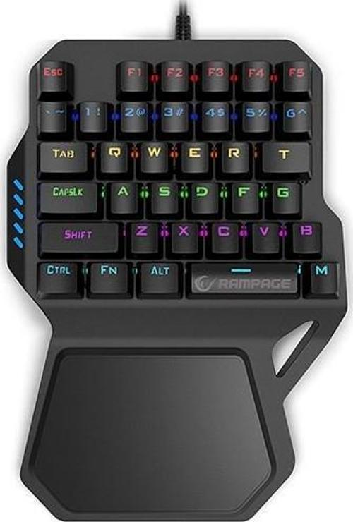 Kb-R77 Palm Usb Rainbow Backlight Blue Switch Mekanik 36 Tuşlu Mini Kablolu Gaming Oyuncu Klavyesi